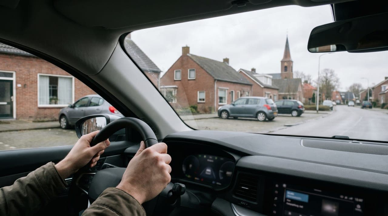 Interieur van een lesauto