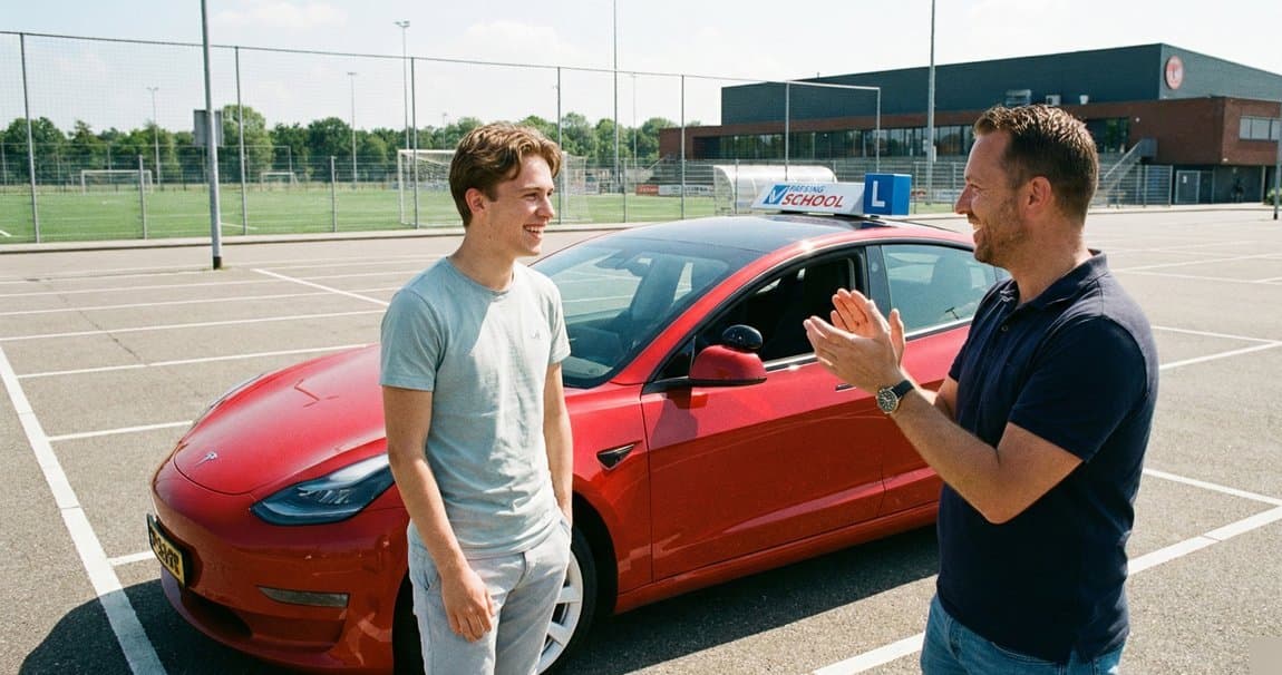 Rijles in een Tesla (automaat)